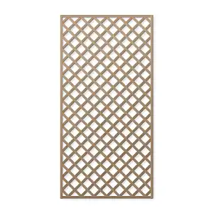 Treillage en bois maille losange 75mm 1.00m x 2.00m Bois naturel